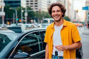 Motorista feliz com a 99